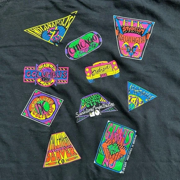 Vintage 90s Brockum Group Grateful Dead 1991 Tour Double Sided tee Large